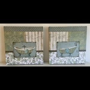 Wall Art by Carol Robinson (2) 14” wall panels